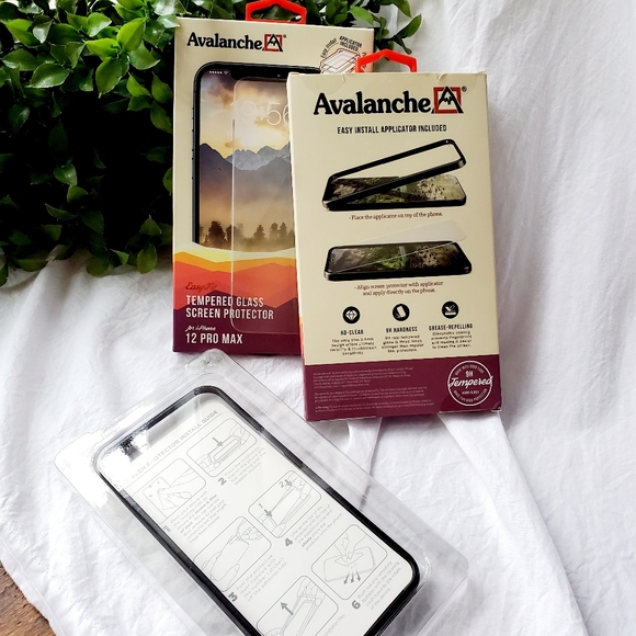 2 Avalanche Tempered Glass Screen Protector Iphone 12 Pro Max - Picture 6 of 8